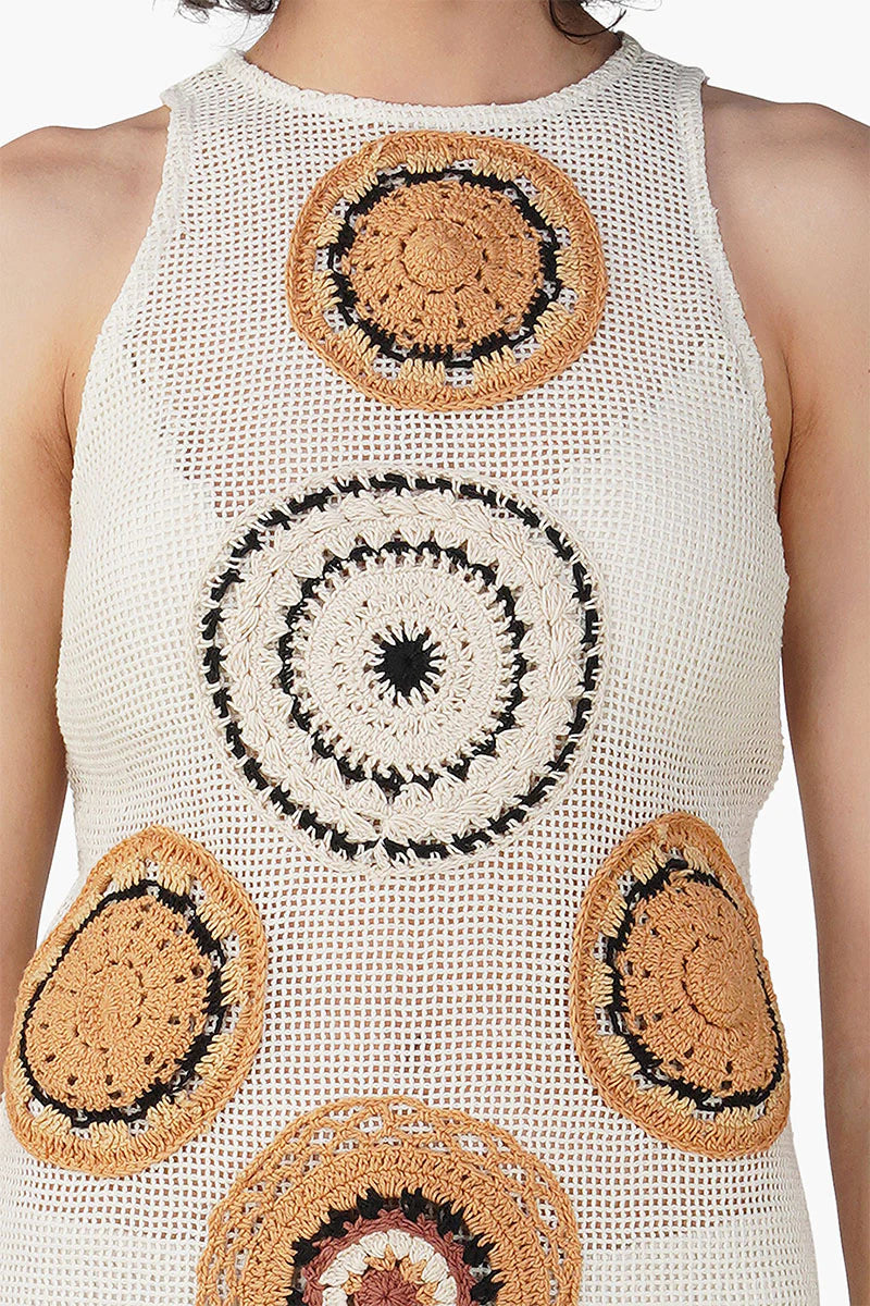 Gala Crochet Patch Dress