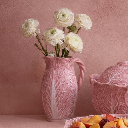 Ma Choupette Stoneware Pitcher with Twisted Handle ~ Rose - Salt &amp; Creek