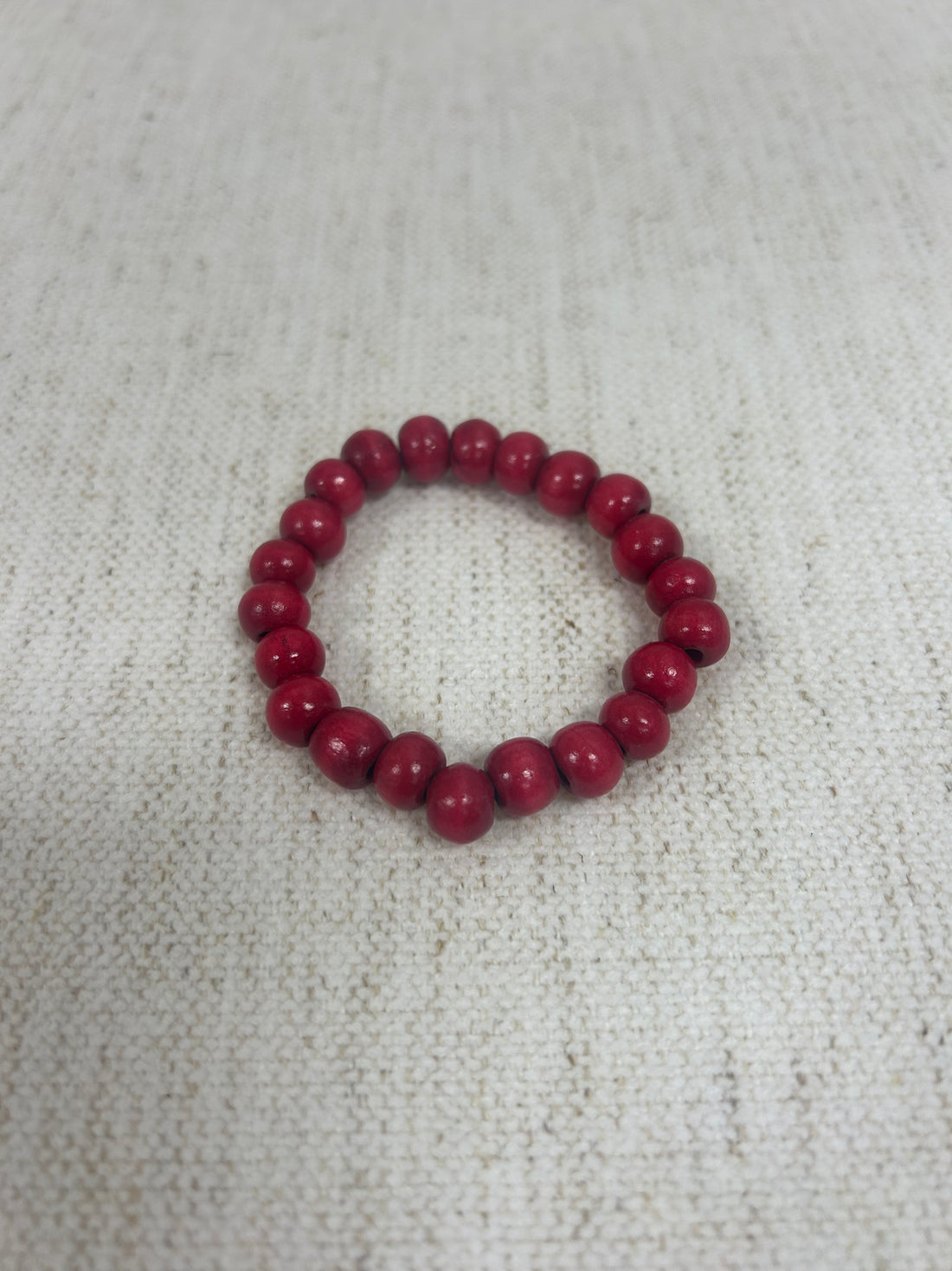 Red Beaded Bracelet (Set of 3)