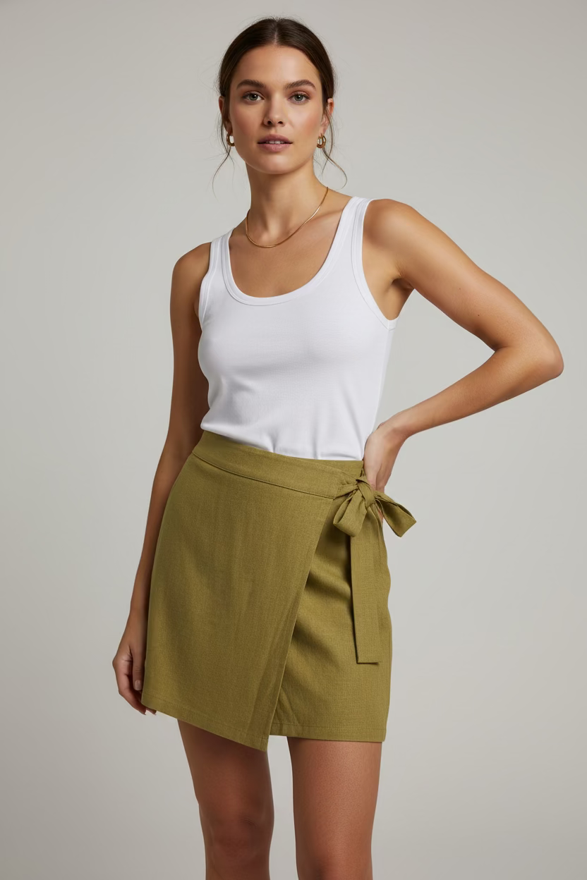 Moss Alba Wrap Skirt - Salt &amp; Creek