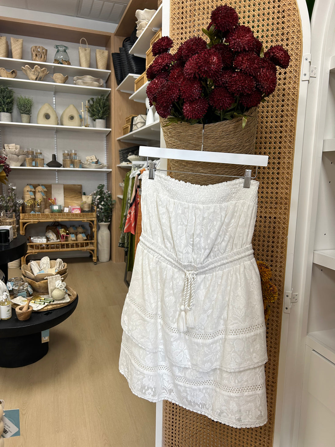 Elizabeth White Floral Crochet Short Dress - Salt &amp; Creek