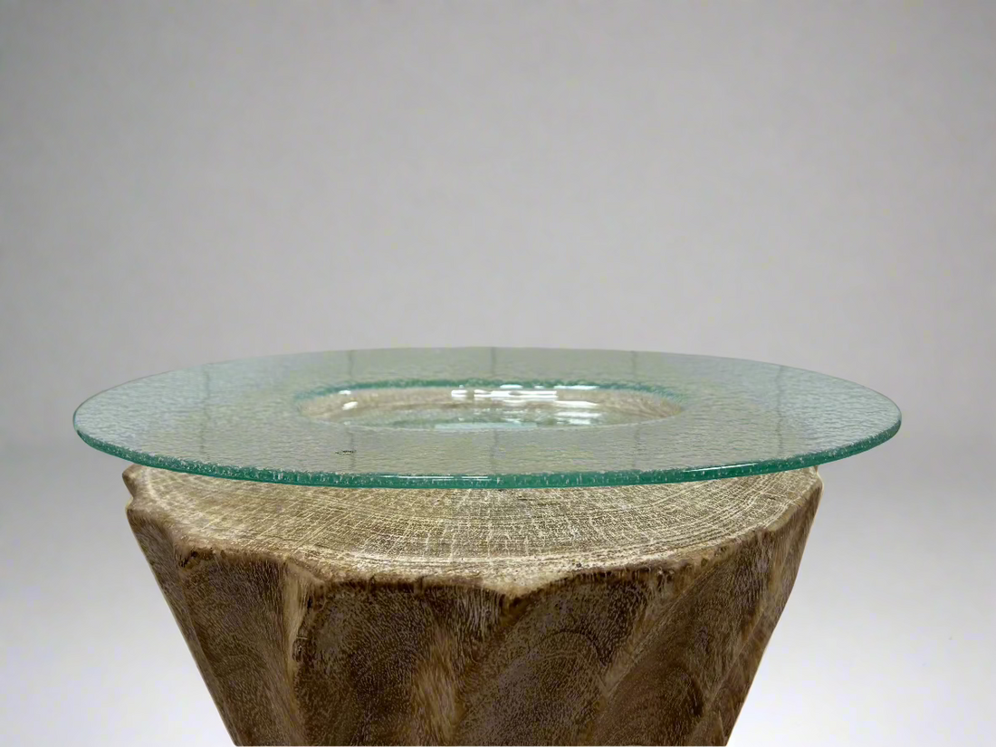 Oval Bubble Glass Plate