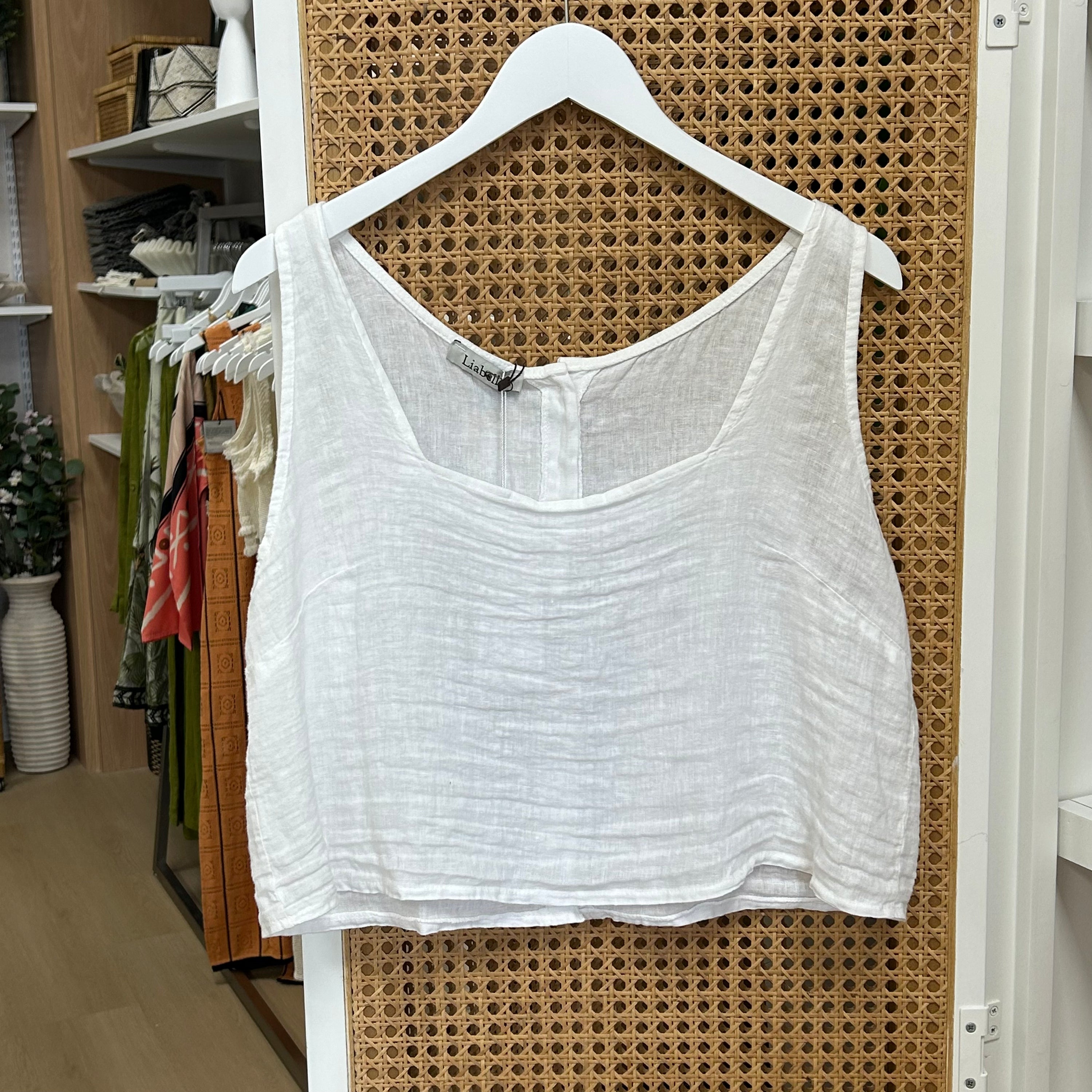 White Linen Tank Top - Salt &amp; Creek