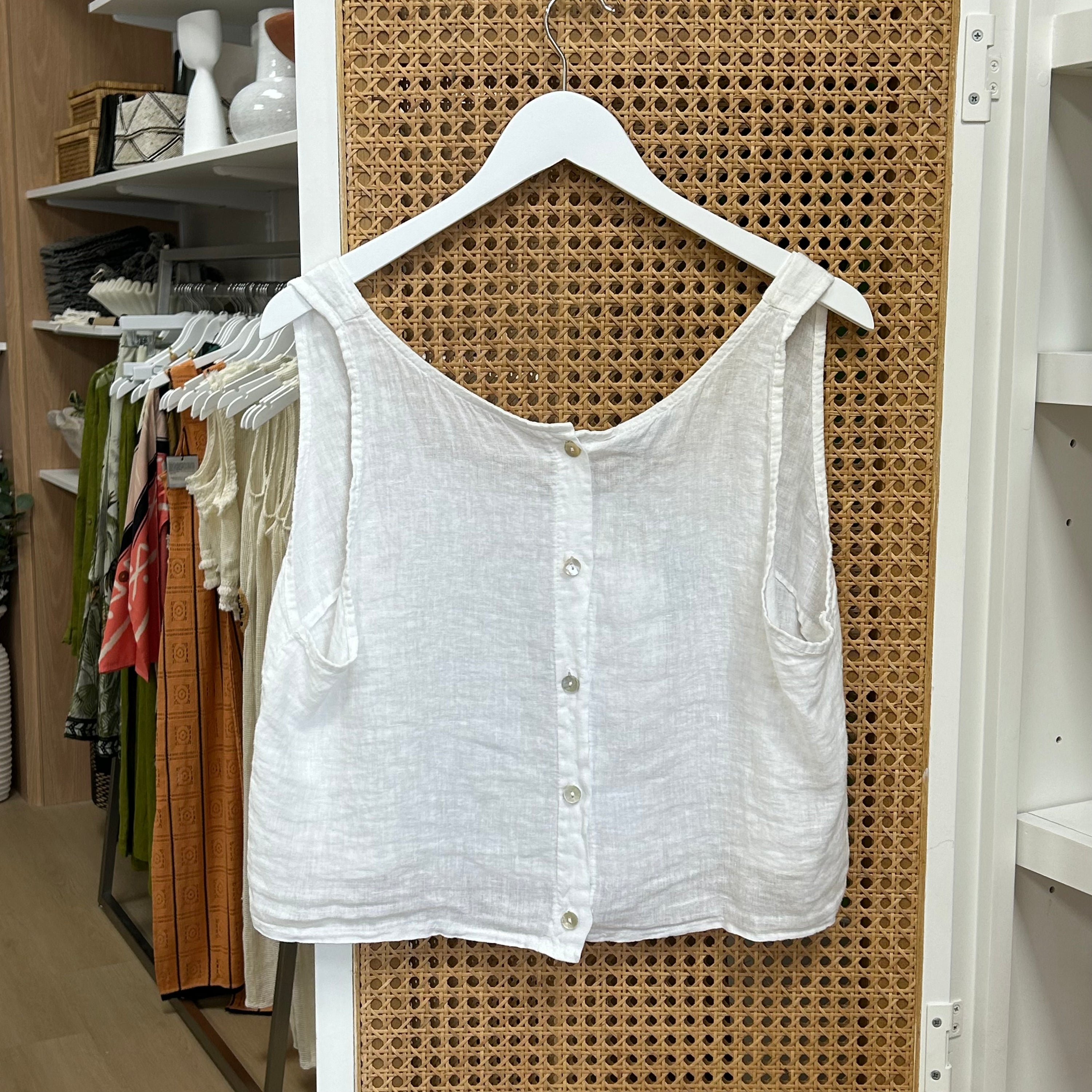 White Linen Tank Top - Salt &amp; Creek