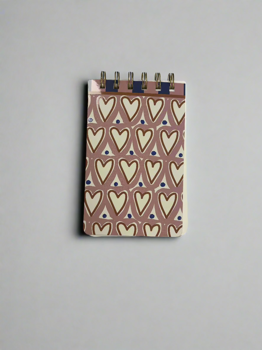 Hearts Twin Wire Notepad