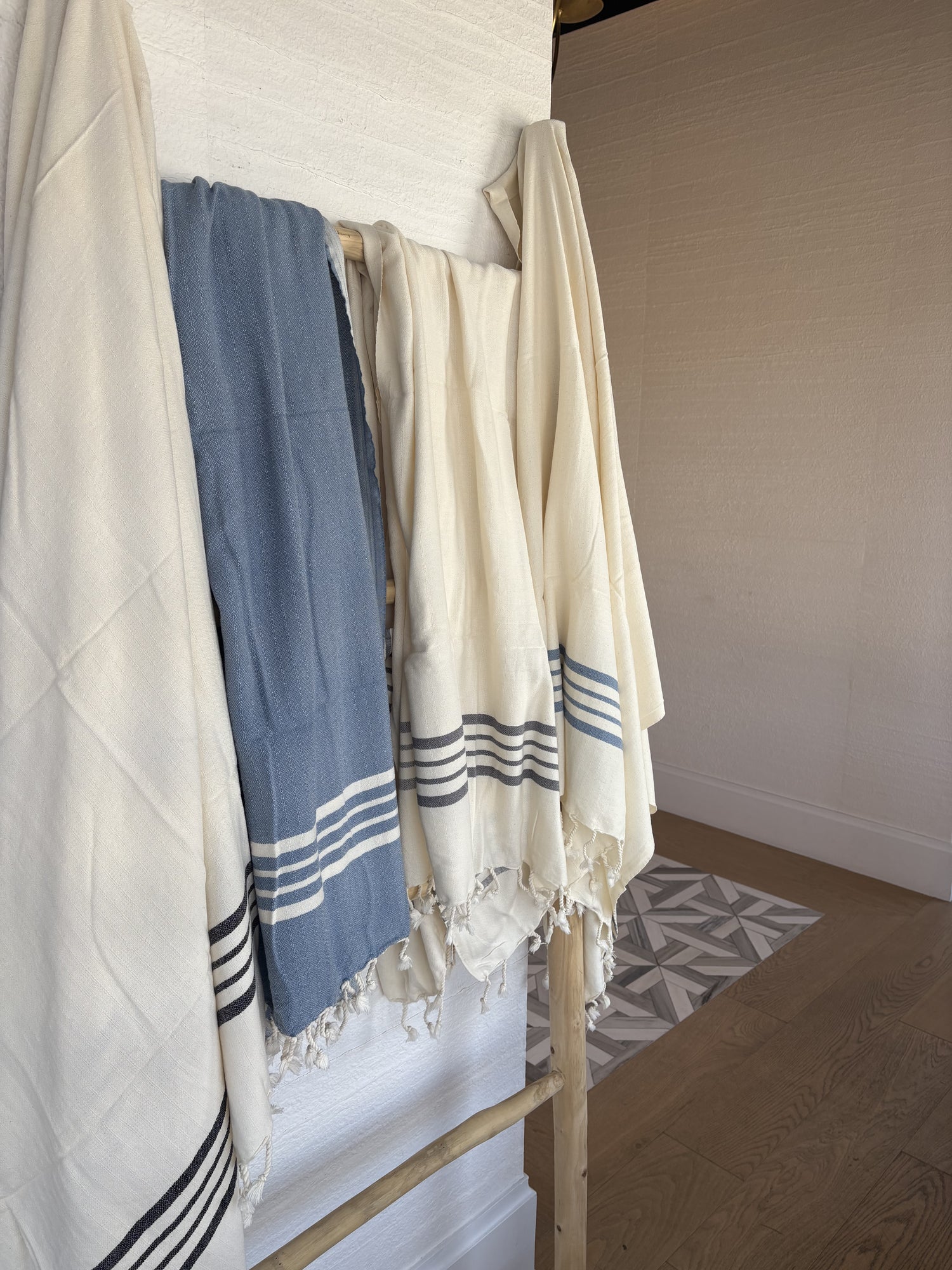 Beach Towel with Braided Fringe