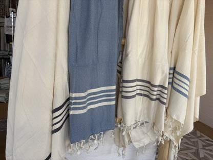 Beach Towel with Braided Fringe