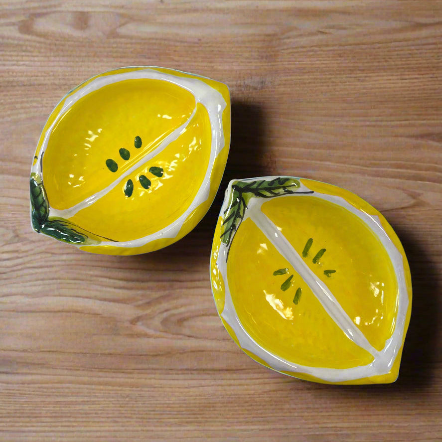 Glazed Ceramic Lemon Dish - Wedge - Salt &amp; Creek
