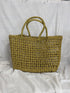 Chartreuse Rattan Tote Bag - Salt & Creek