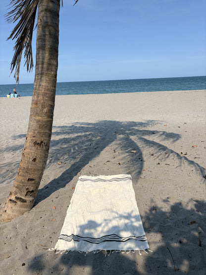 Beach Towel with Braided Fringe