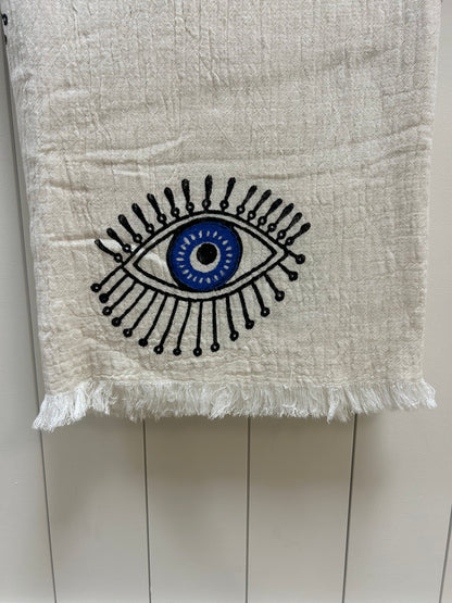 Evil Eye Fringe Towel