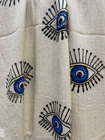 Evil Eye Fringe Towel