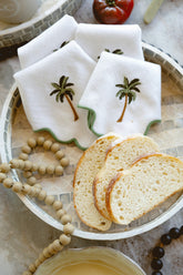 White Palm Scallop Napkin - Salt & Creek