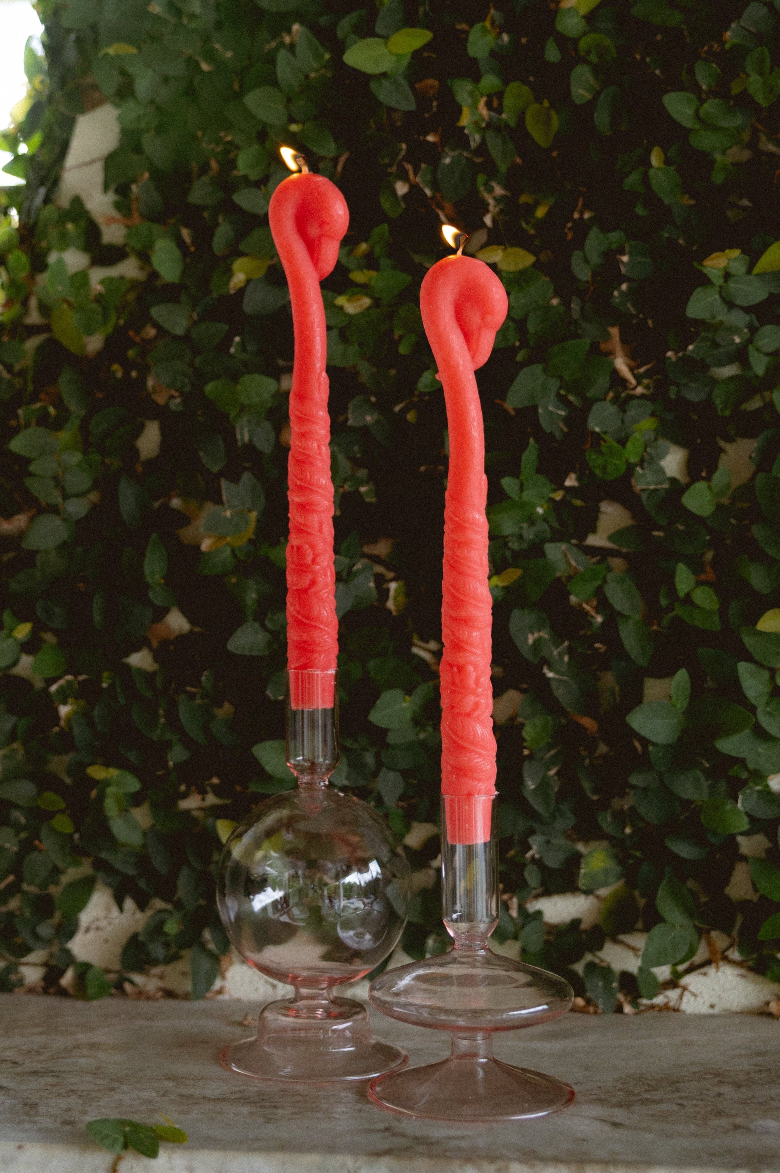Fuchsia Flamingo Taper Candles - Set of 2 - Salt &amp; Creek
