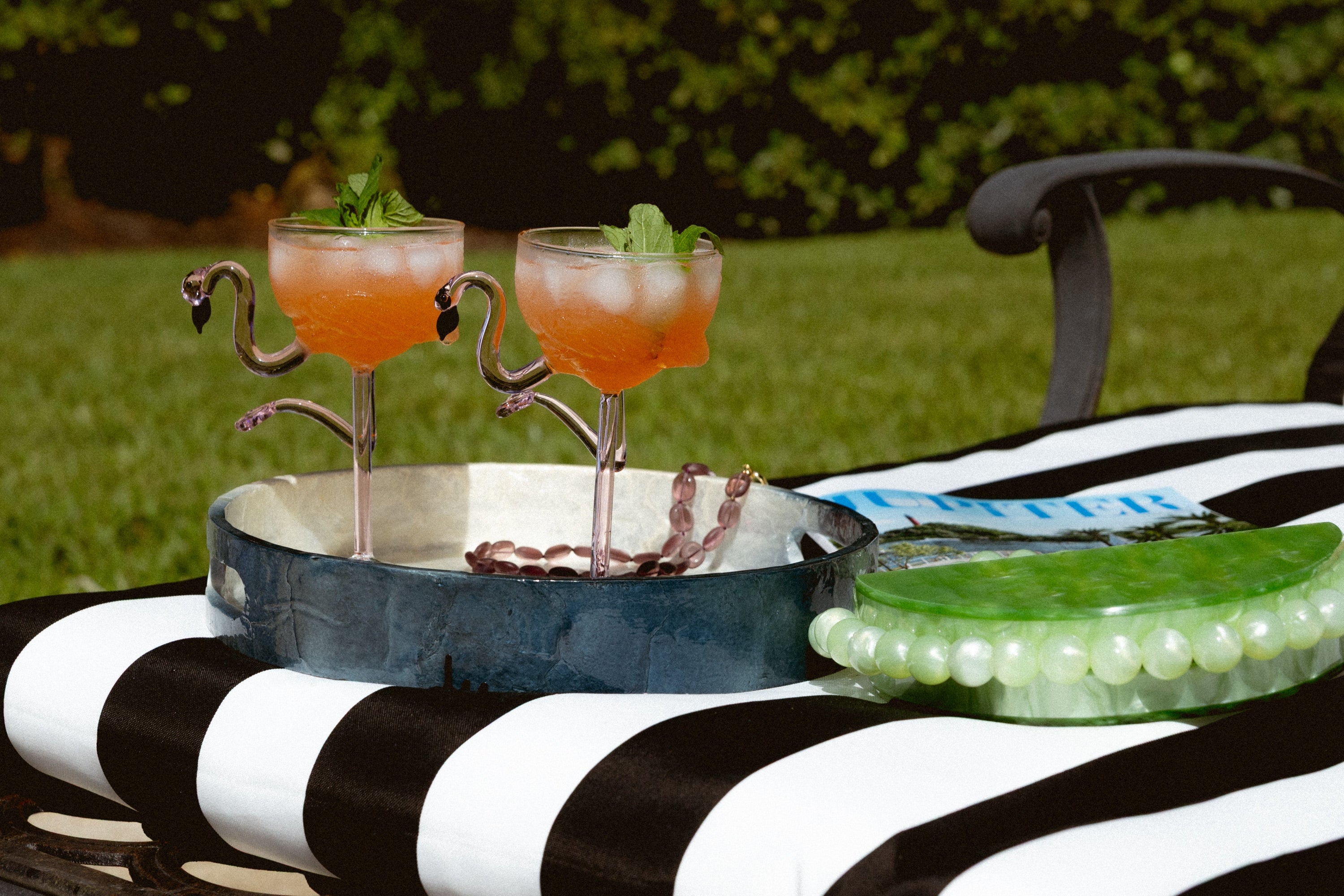 Hand-Blown Flamingo Stemmed Wine Glass - Salt &amp; Creek