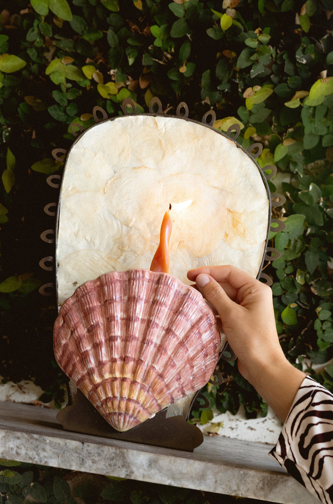Pink Iridescent Twisted Taper Candles - Set of 2