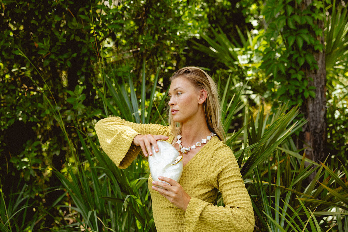 The Opaline Pearlescent Clutch