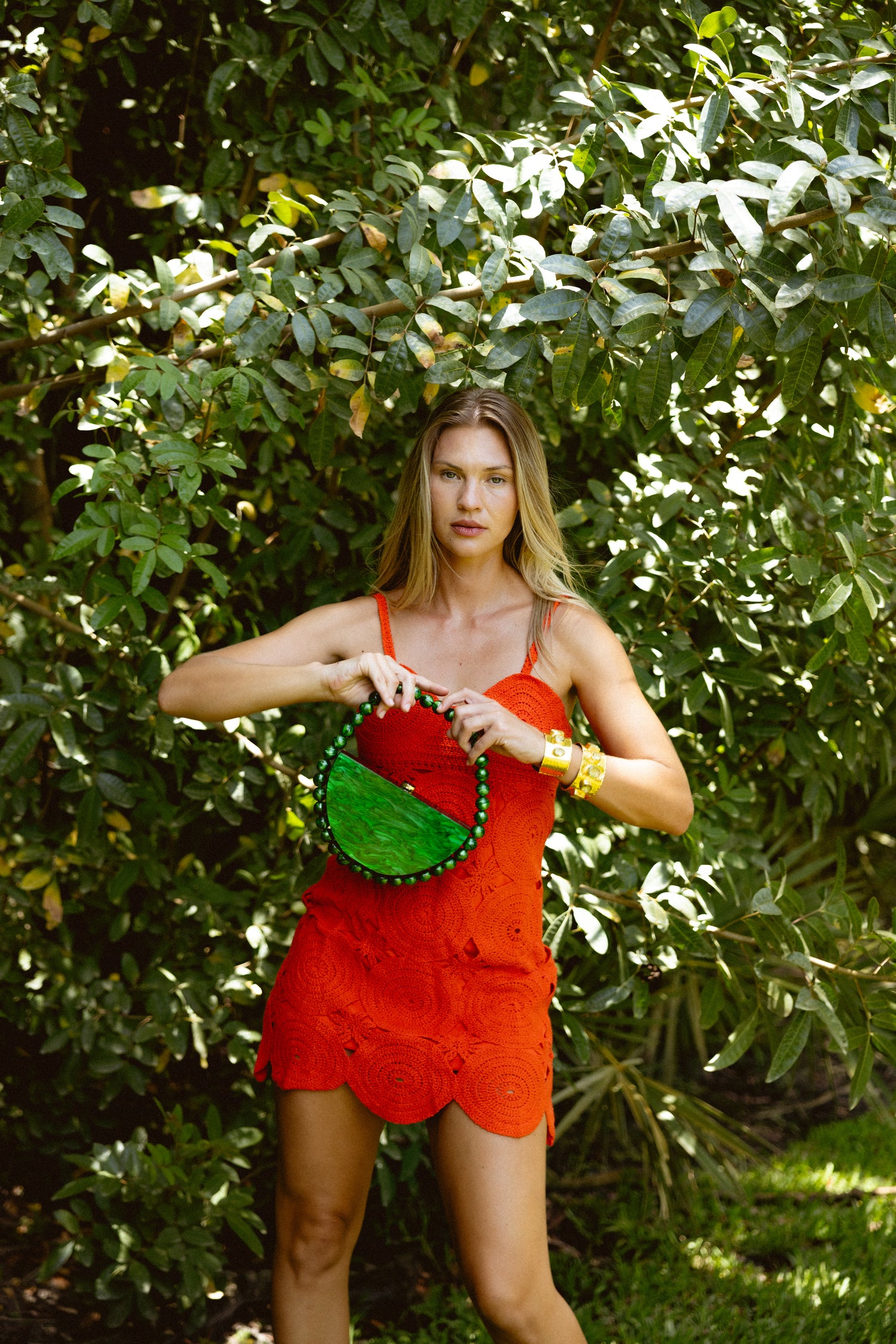 The Citrine Crochet Mini Dress