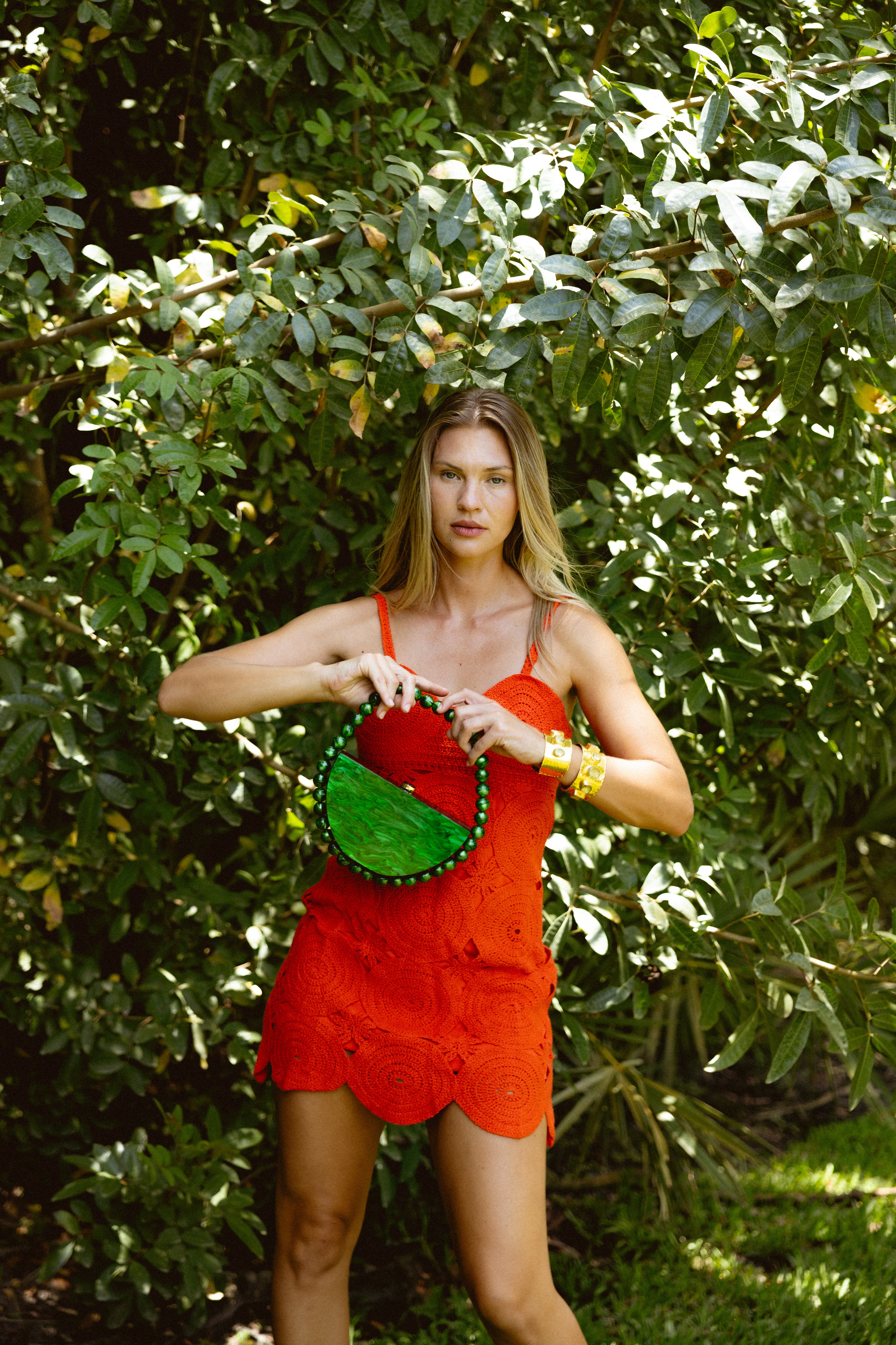 The Citrine Crochet Mini Dress