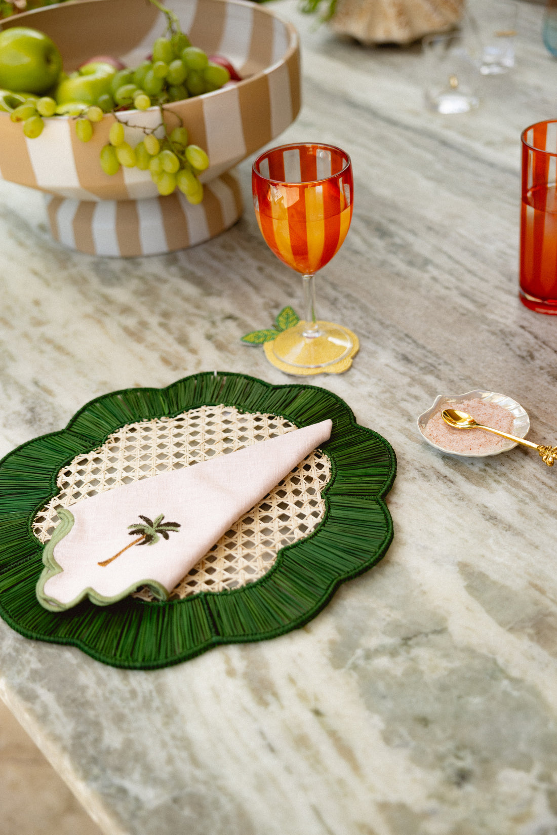 Breezy Placemat - Dark Green