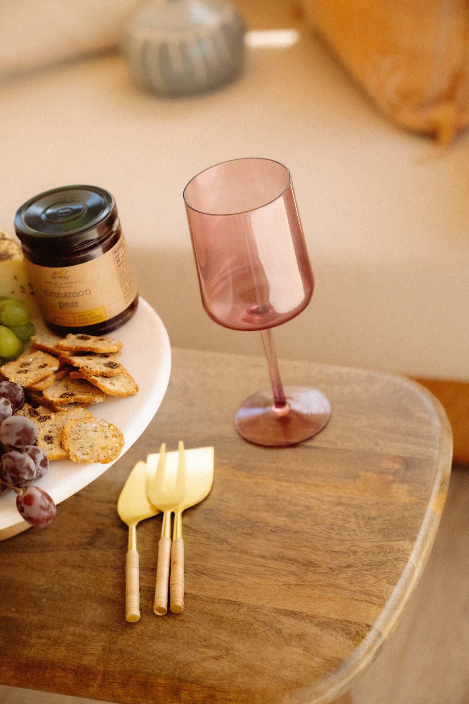 Rattan Cheese Knives Set