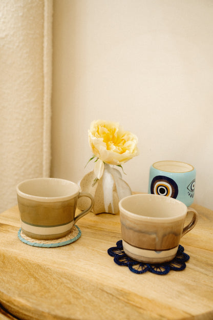 Striped Stoneware Mug