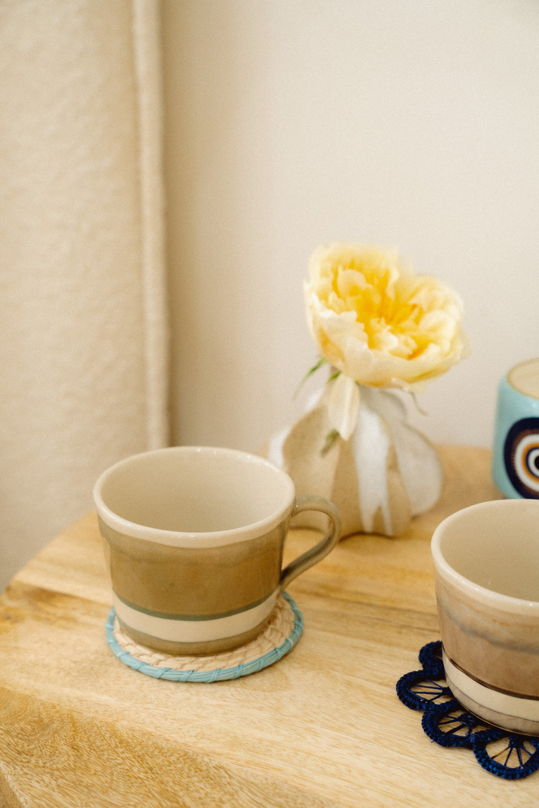Striped Stoneware Mug