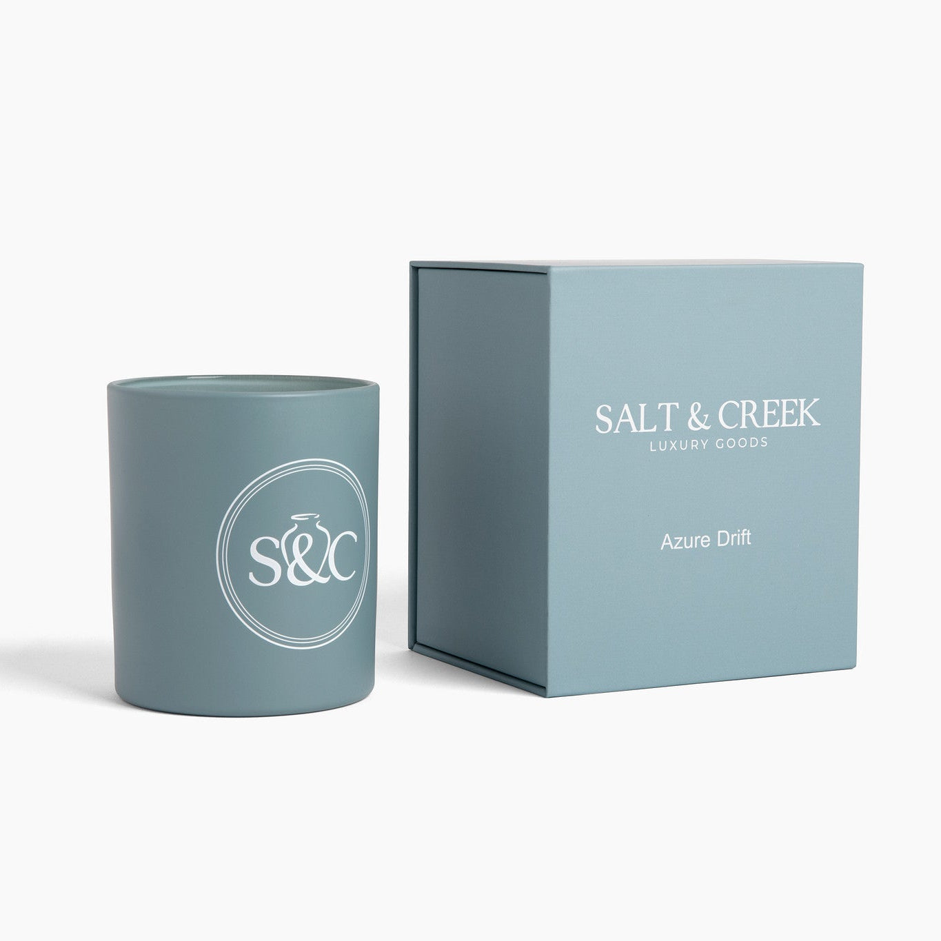 Azure Drift Candle- 12oz.| S&amp;C Home - Salt &amp; Creek