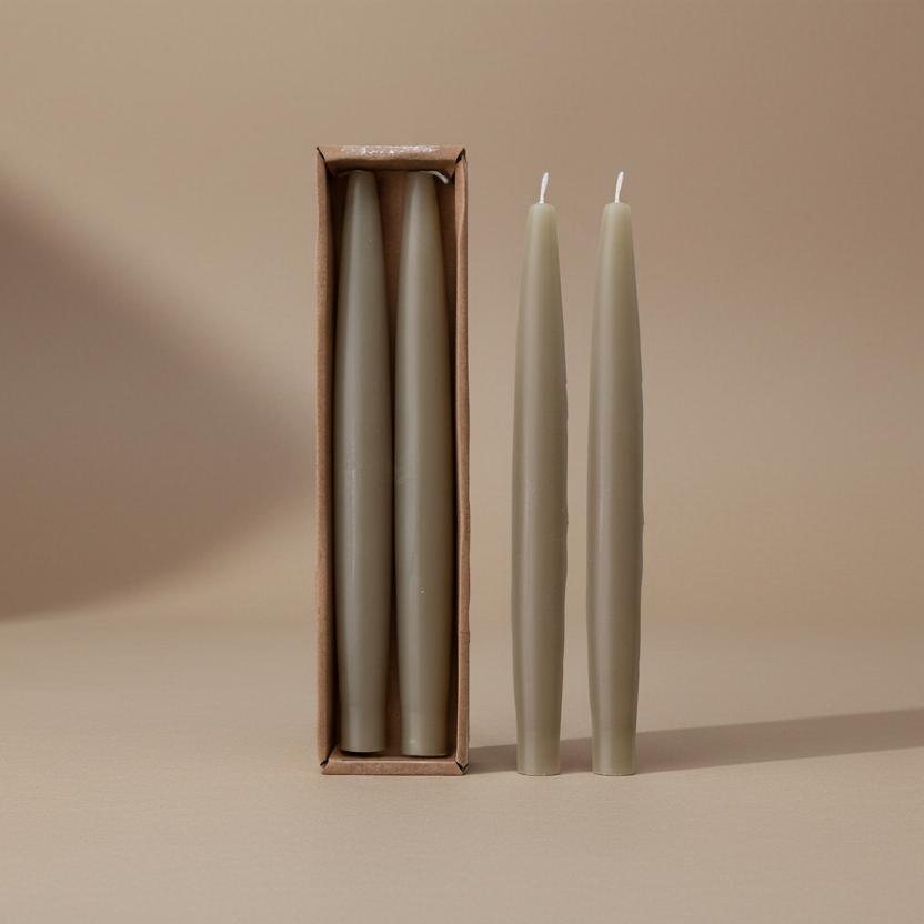 Olive Taper Candle-Set of 2 - Salt &amp; Creek