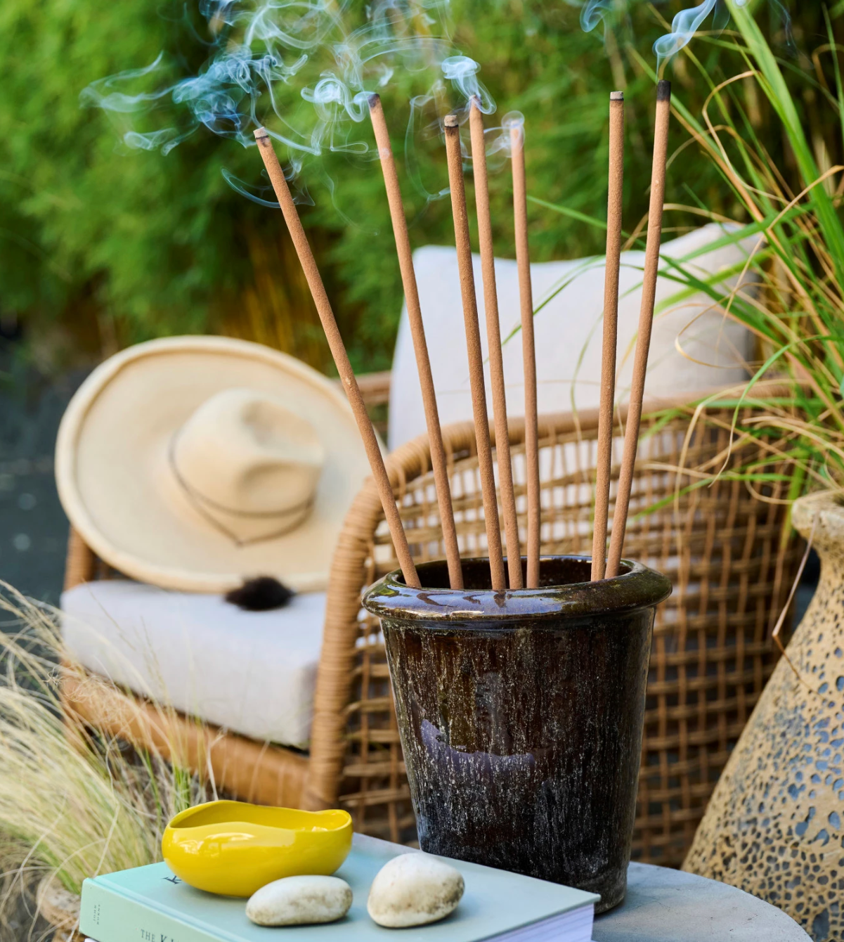 7 Piece All Natural Handmade Citronella &amp; Lemongrass Scented Outdoor Incense Sticks, Set of 7 - Salt &amp; Creek