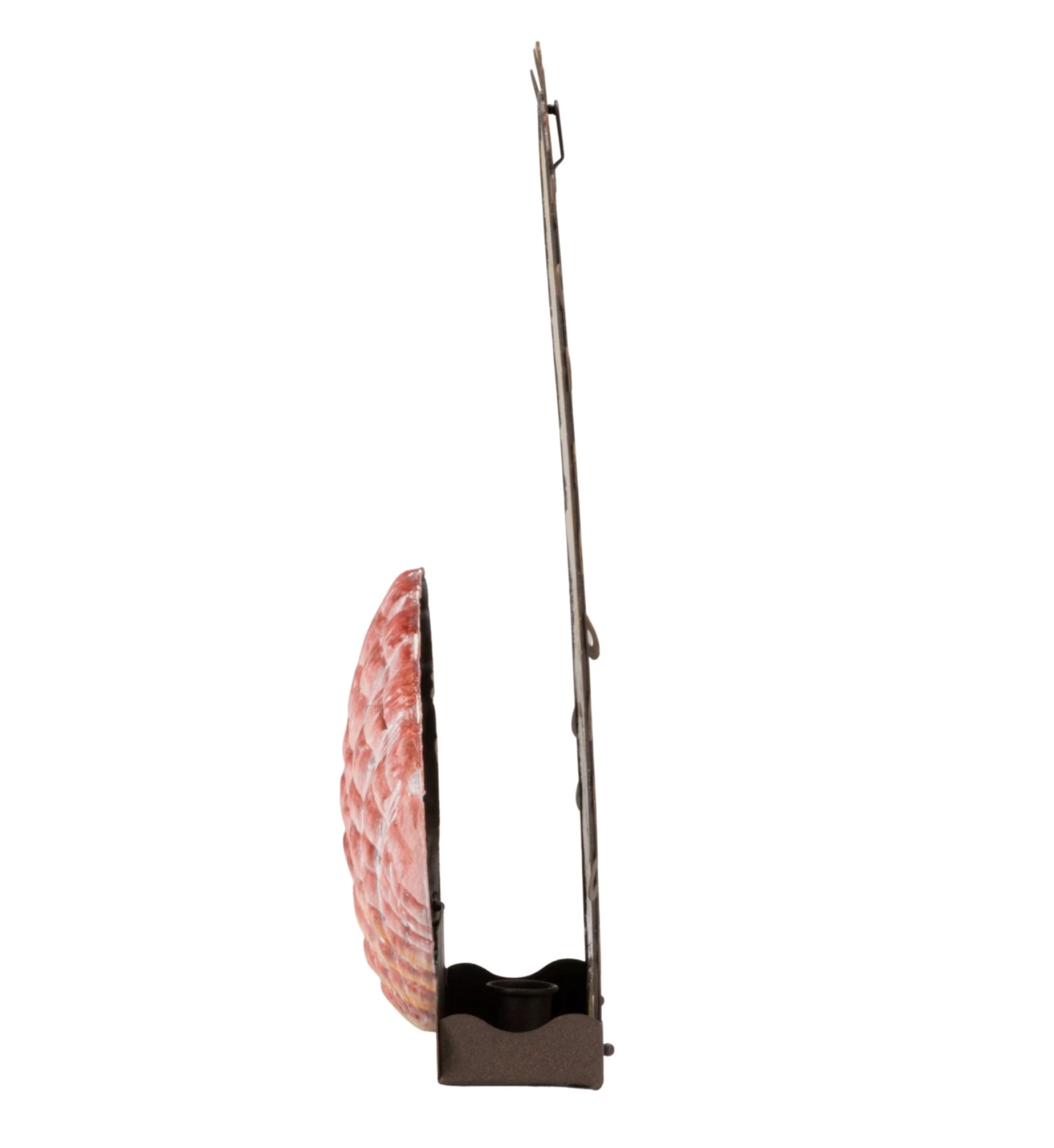 Metal Taper Holder Wall Sconce with Resin Shell (Hangs or Sits) - Salt &amp; Creek