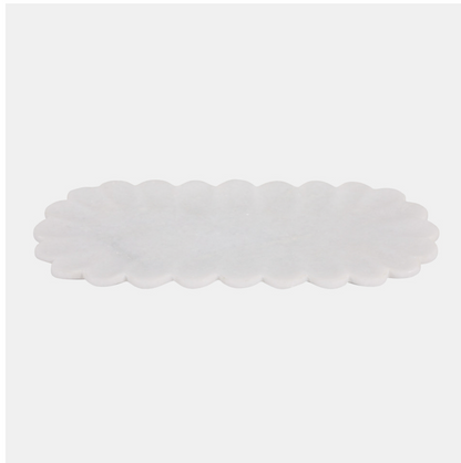 Scallop Edge Marble Tray - Salt &amp; Creek