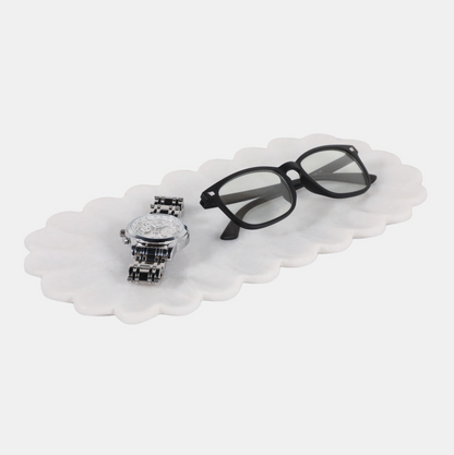 Scallop Edge Marble Tray - Salt &amp; Creek