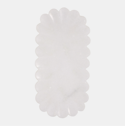 Scallop Edge Marble Tray - Salt &amp; Creek
