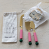 Pink and Green Cheese Knife Set – 3 Piece Charcuterie Knives - Salt & Creek