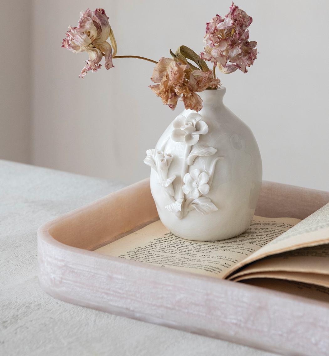 Marbled Resin Tray, Pearlized Finish, Pink (Each One Will Vary) - Salt &amp; Creek