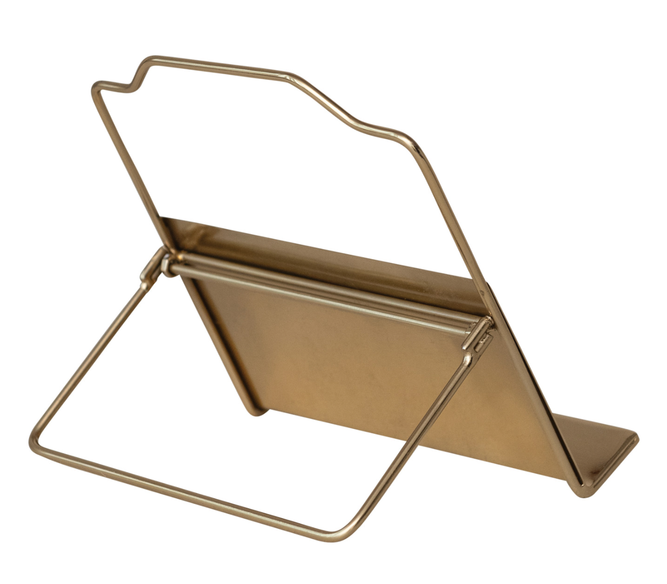 Metal Standing/Foldable Book Holder, Gold Finish - Salt &amp; Creek