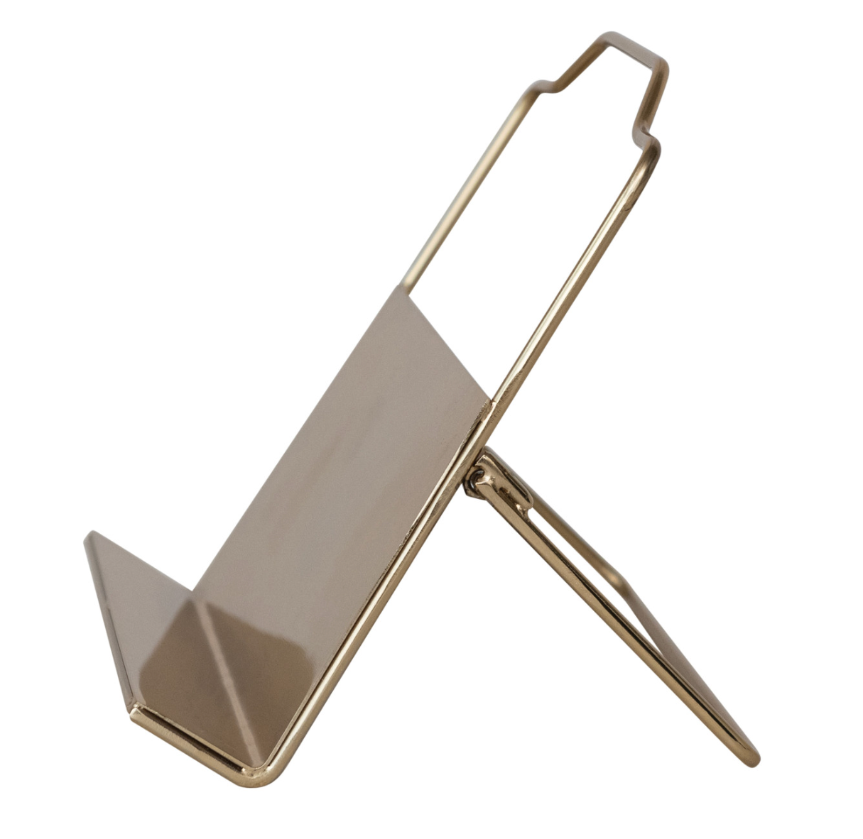 Metal Standing/Foldable Book Holder, Gold Finish - Salt &amp; Creek
