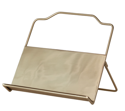Metal Standing/Foldable Book Holder, Gold Finish - Salt &amp; Creek