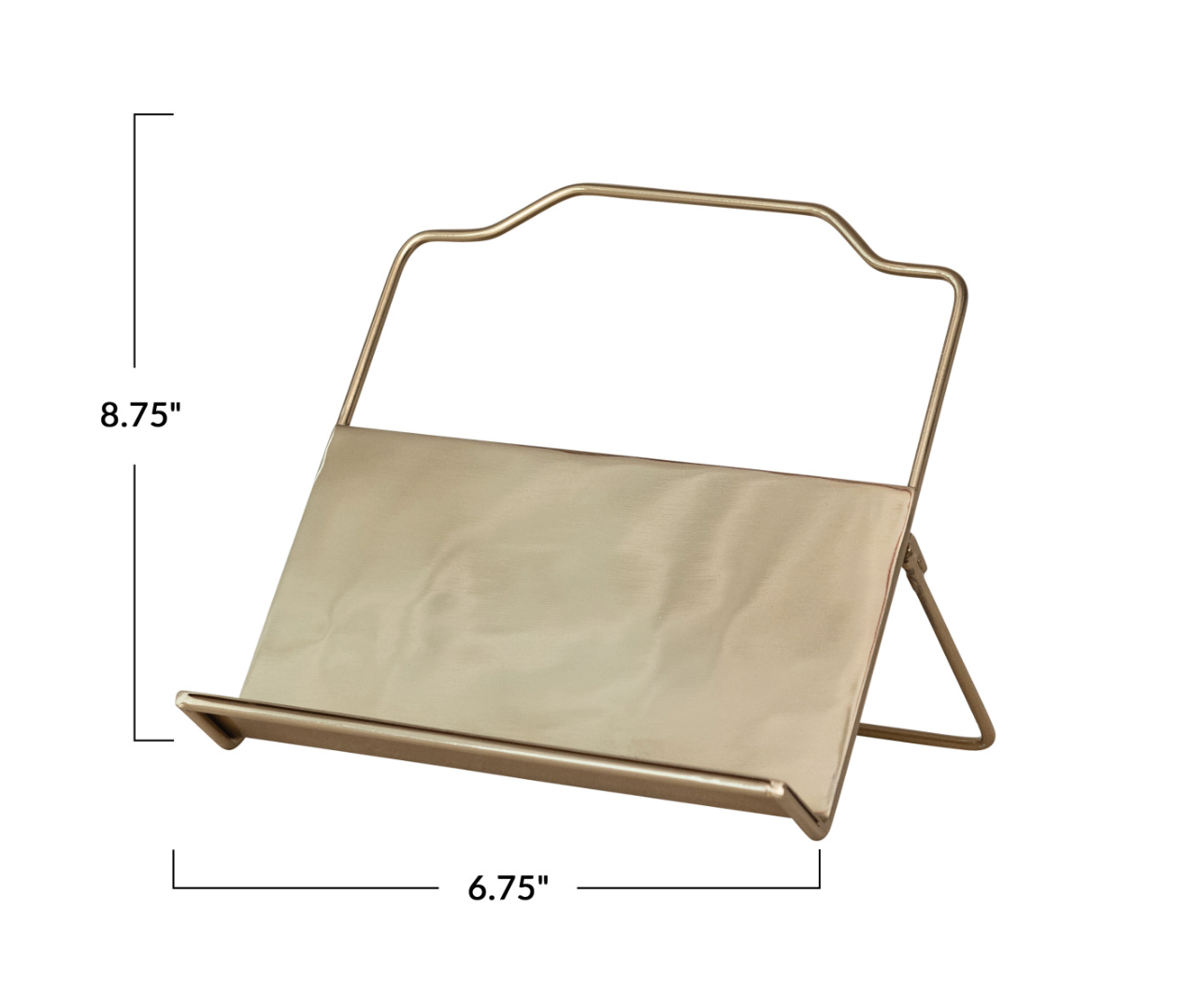 Metal Standing/Foldable Book Holder, Gold Finish - Salt &amp; Creek