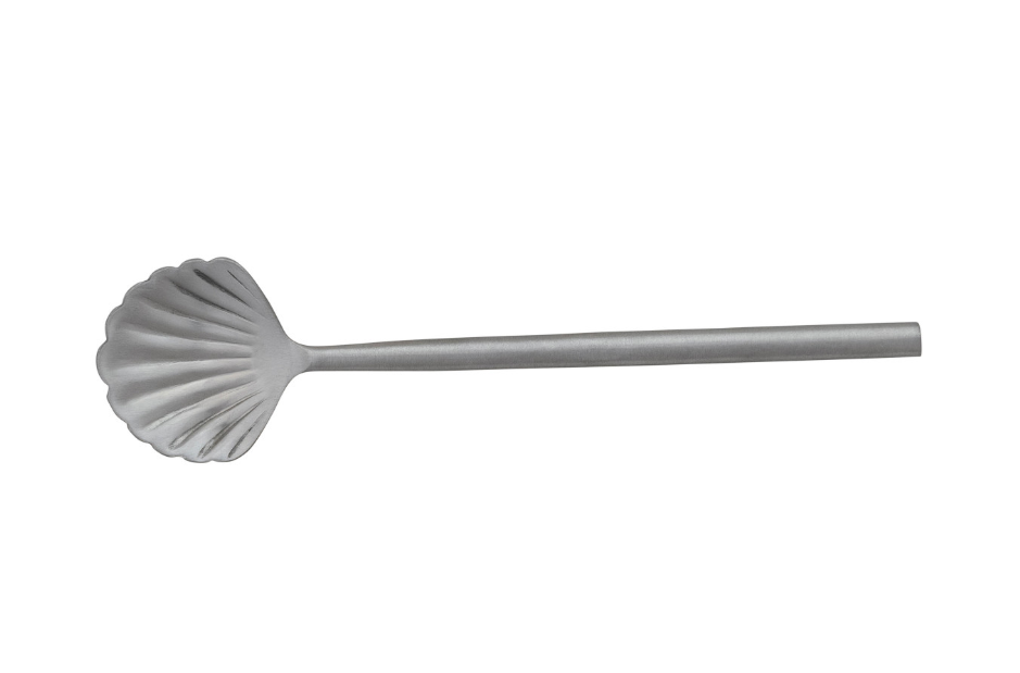 Stainless Steel Shell Shaped Spoon, Brushed Silver Finish - Salt &amp; Creek