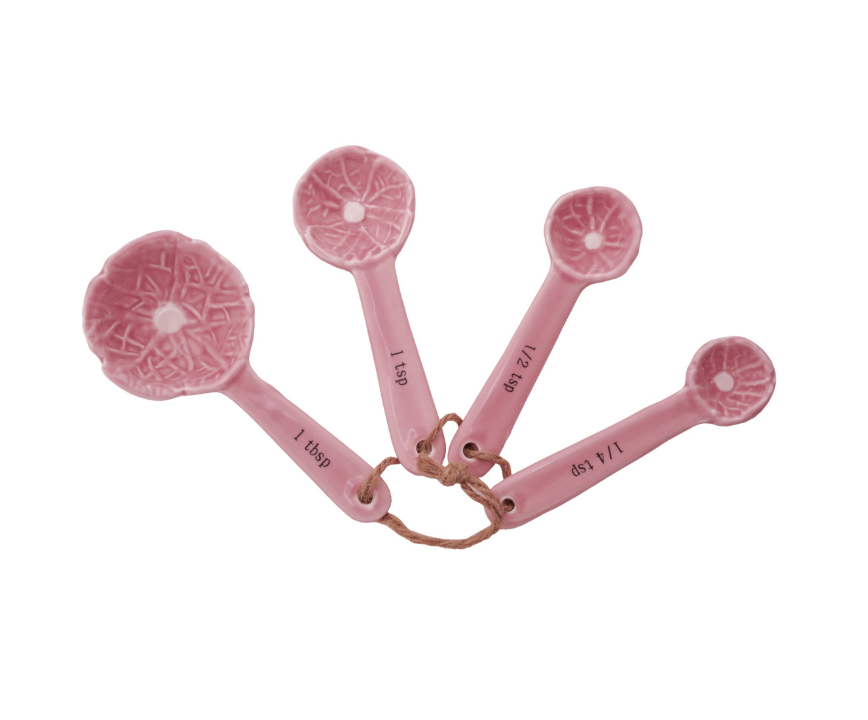 Ma Choupette Stoneware Measuring Spoons ~ Set of 4 in Rose - Salt &amp; Creek