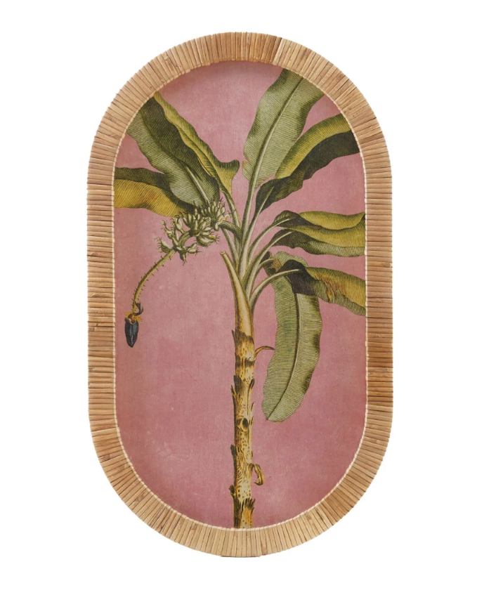 Palm Beach Rattan Wrapped Wood Framed Wall Decor - Thumbnail 2