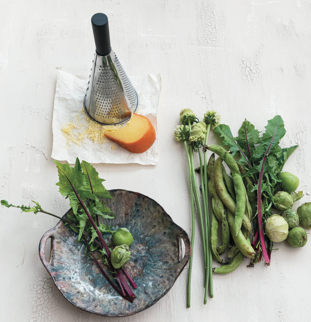 Stoneware Bowl w/ Handles, Reactive Glaze (Each One Will Vary) - Salt &amp; Creek