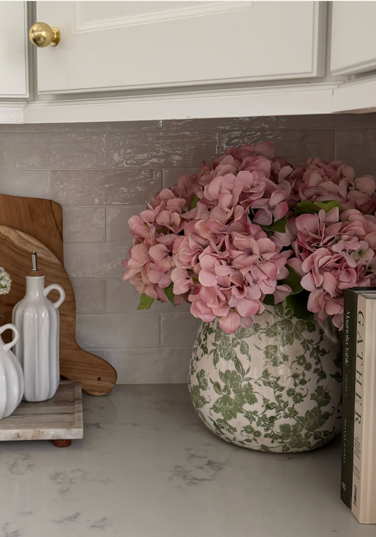 Small Hydrangea Artificial Flower in Antique Pink - 19" - Salt &amp; Creek