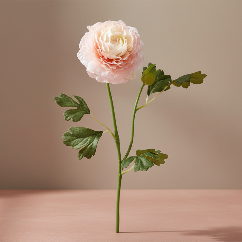 Soft Pink Artificial Ranunculus Flower - 19" - Salt &amp; Creek