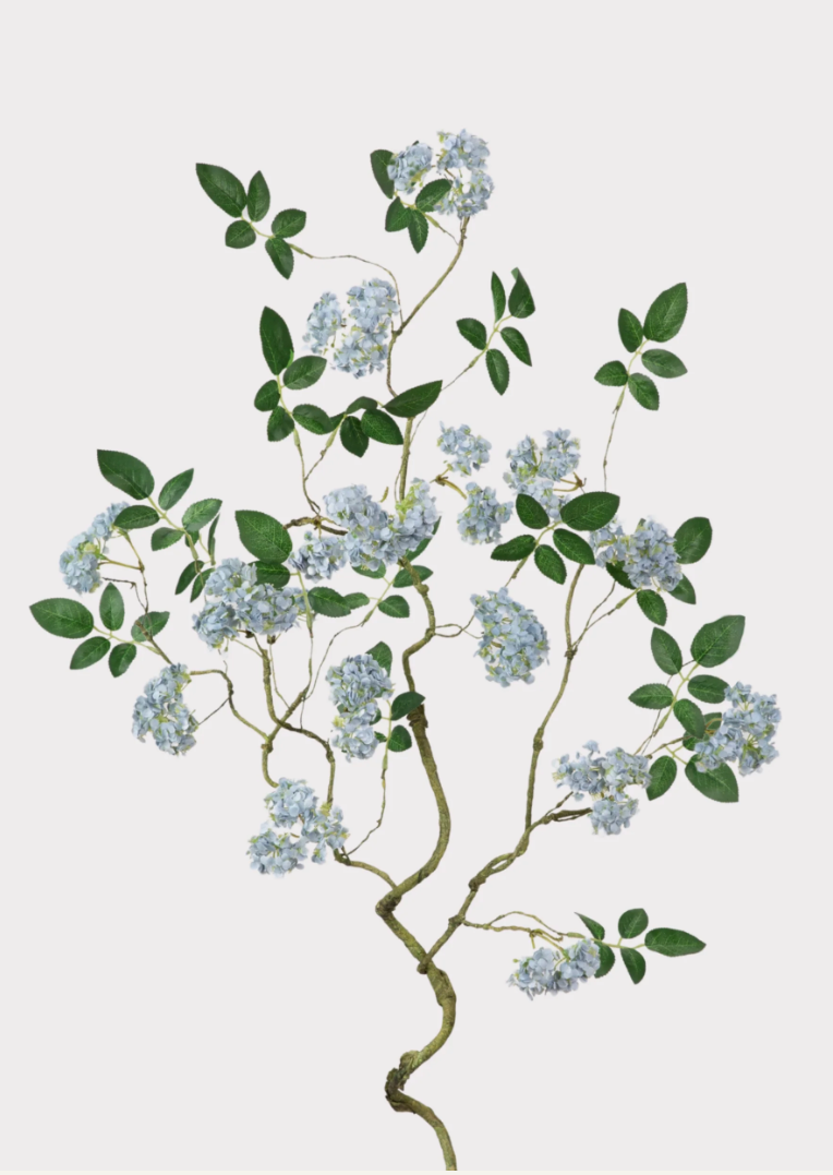Spring Blossom Flower Branch in Blue - 41" - Salt &amp; Creek
