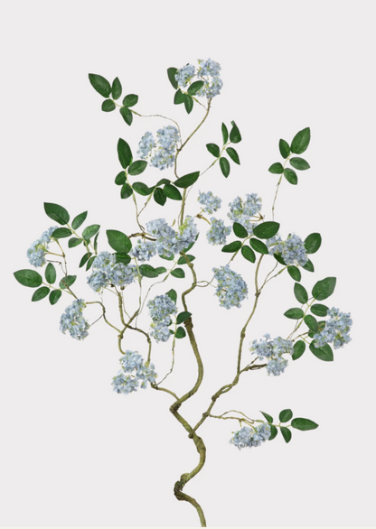 Spring Blossom Flower Branch in Blue - 41" - Salt &amp; Creek