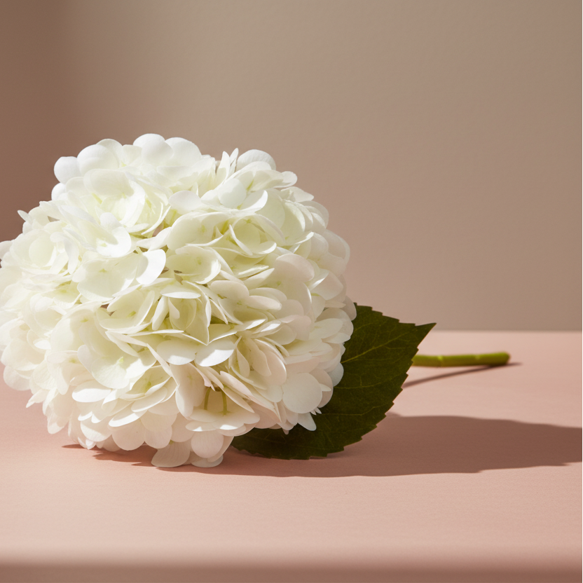 Cream Real Touch Faux Hydrangea Stem - Salt &amp; Creek