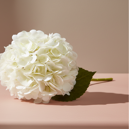Cream Real Touch Faux Hydrangea Stem - Salt &amp; Creek